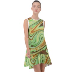 Art Background Abstract Pattern Texture Frill Swing Dress by Wegoenart