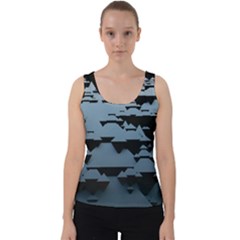 Illustration Background Pattern Modernart Velvet Tank Top by Wegoenart