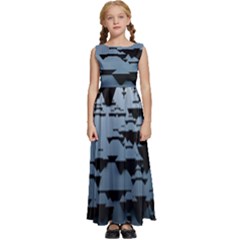 Illustration Background Pattern Modernart Kids  Satin Sleeveless Maxi Dress