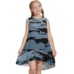 Illustration Background Pattern Modernart Kids  Frill Swing Dress