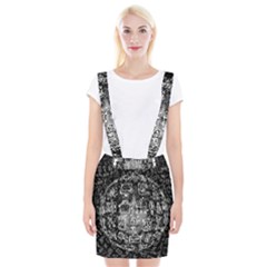 Black White Background Burnout Template Doodle Braces Suspender Skirt by Wegoenart