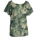 Green Leaves Camouflage Pattern Women s Oversized Tee View1