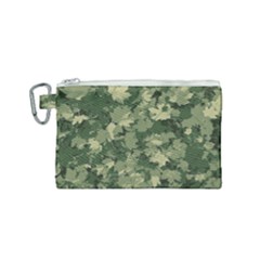 Green Leaves Camouflage Pattern Canvas Cosmetic Bag (small) by Wegoenart