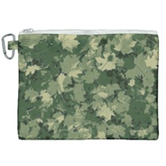 Green Leaves Camouflage Pattern Canvas Cosmetic Bag (xxl) by Wegoenart