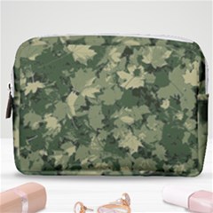 Green Leaves Camouflage Pattern Make Up Pouch (medium) by Wegoenart