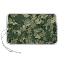 Green Leaves Camouflage Pattern Pen Storage Case (l) by Wegoenart