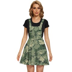 Green Leaves Camouflage Pattern Apron Dress by Wegoenart