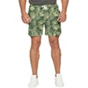 Green Leaves Camouflage Pattern Men s Runner Shorts View1