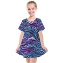 Illustration Abstract Waves Background Texture Kids  Smock Dress View1