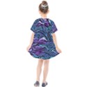 Illustration Abstract Waves Background Texture Kids  Smock Dress View2