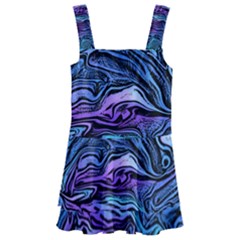 Illustration Abstract Waves Background Texture Kids  Layered Skirt Swimsuit by Wegoenart