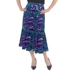 Illustration Abstract Waves Background Texture Midi Mermaid Skirt by Wegoenart