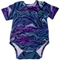 Illustration Abstract Waves Background Texture Baby Short Sleeve Onesie Bodysuit View1