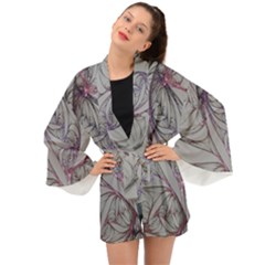 Art Illustration Abstract Background Watercolor Long Sleeve Kimono by Wegoenart