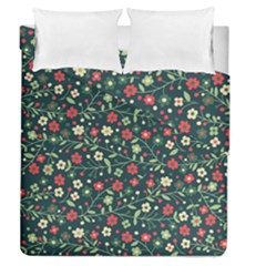 Flowering-branches-seamless-pattern Duvet Cover Double Side (queen Size) by Zezheshop