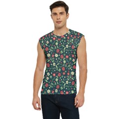 Flowering-branches-seamless-pattern Men s Raglan Cap Sleeve Tee by Zezheshop