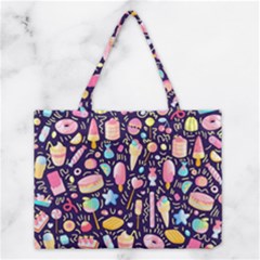 Cute-seamless-pattern-with-colorful-sweets-cakes-lollipops Medium Tote Bag by Wegoenart