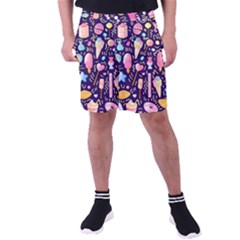 Cute-seamless-pattern-with-colorful-sweets-cakes-lollipops Men s Pocket Shorts by Wegoenart