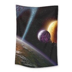 Planets In Space Small Tapestry