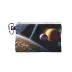 Planets In Space Canvas Cosmetic Bag (small) by Sapixe