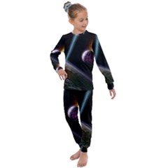 Planets In Space Kids  Long Sleeve Set 