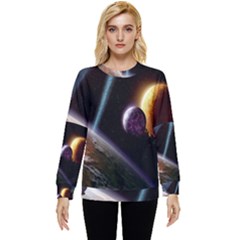 Planets In Space Hidden Pocket Sweatshirt