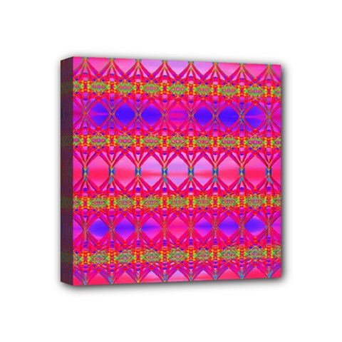 Pink Mirrors Mini Canvas 4  X 4  (stretched) by Thespacecampers