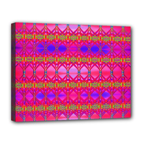 Pink Mirrors Canvas 14  X 11  (stretched) by Thespacecampers