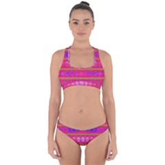 Pink Mirrors Cross Back Hipster Bikini Set by Thespacecampers