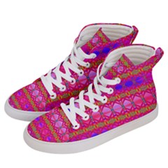 Pink Mirrors Men s Hi-top Skate Sneakers by Thespacecampers