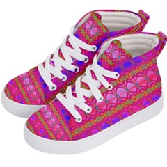 Pink Mirrors Kids  Hi-top Skate Sneakers by Thespacecampers