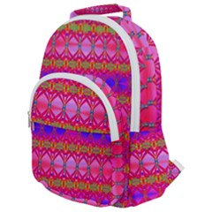 Pink Mirrors Rounded Multi Pocket Backpack by Thespacecampers