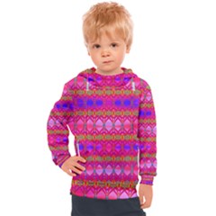 Pink Mirrors Kids  Hooded Pullover by Thespacecampers