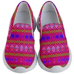 Pink Mirrors Kids Lightweight Slip Ons by Thespacecampers