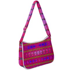 Pink Mirrors Zip Up Shoulder Bag by Thespacecampers