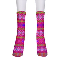 Pink Mirrors Crew Socks by Thespacecampers