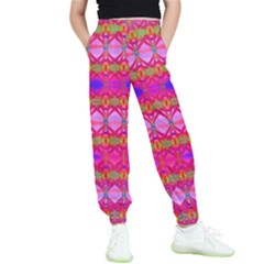 Pink Mirrors Kids  Elastic Waist Pants by Thespacecampers