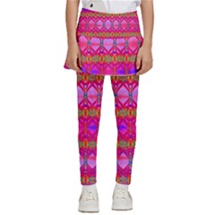 Pink Mirrors Kids  Skirted Pants by Thespacecampers