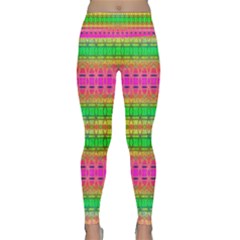 Peace And Love Lightweight Velour Classic Yoga Leggings by Thespacecampers