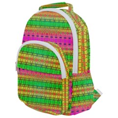 Peace And Love Rounded Multi Pocket Backpack by Thespacecampers