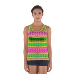 Peace And Love Sport Tank Top  by Thespacecampers