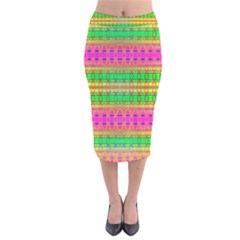 Peace And Love Velvet Midi Pencil Skirt by Thespacecampers