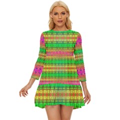 Peace And Love Long Sleeve Babydoll Dress by Thespacecampers