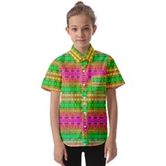 Peace And Love Kids  Short Sleeve Shirt by Thespacecampers