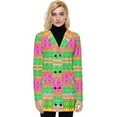 Peace And Love Button Up Hooded Coat  by Thespacecampers