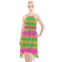 Peace And Love High-low Halter Chiffon Dress  by Thespacecampers