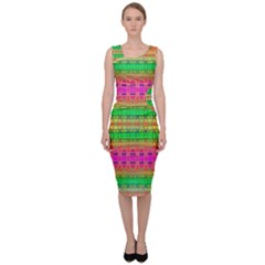 Peace And Love Sleeveless Pencil Dress by Thespacecampers