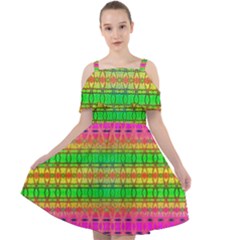 Peace And Love Cut Out Shoulders Chiffon Dress by Thespacecampers