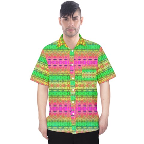 Peace And Love Men s Hawaii Shirt by Thespacecampers