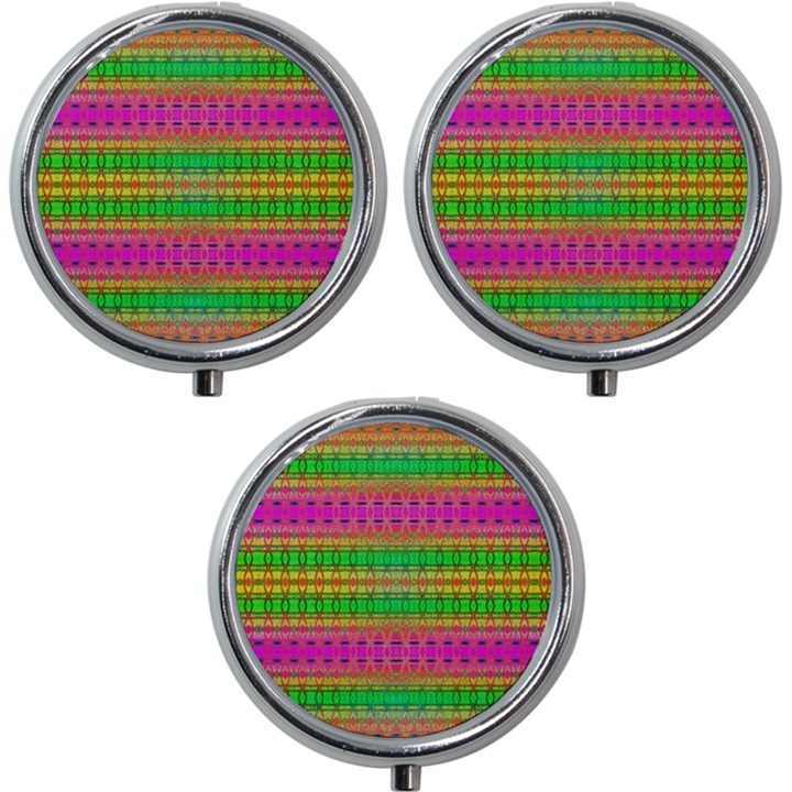 Peace And Love Mini Round Pill Box (Pack of 3)